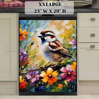 Preview of Little Colorful Sparrow magnet in XX Large size.