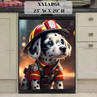 Preview of Cute Firefighter Dalmatian magnet in XX Large size.