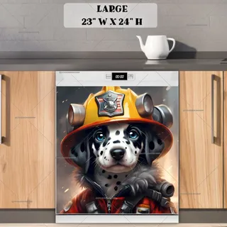 Preview of Lovely Firefighter Dalmatian magnet in Large size.