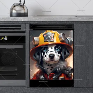 Preview of Lovely Firefighter Dalmatian magnet.