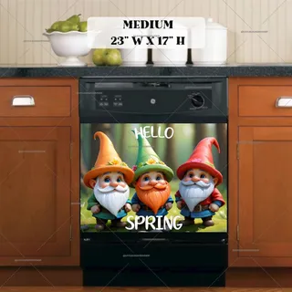 Preview of Cute Spring Gnomes magnet in Medium size.