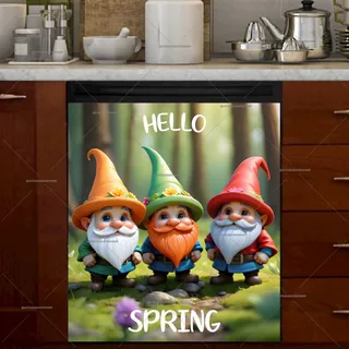 Preview of Cute Spring Gnomes magnet.