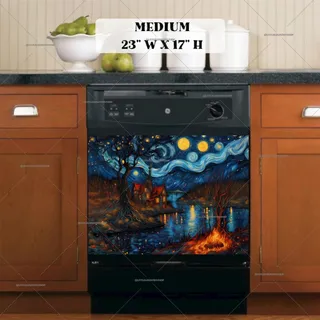 Preview of Old Cottage by the Lake magnet in Medium size.