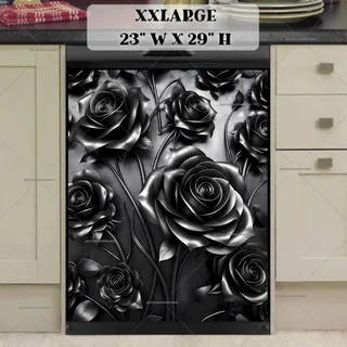 Preview of Black Metal Roses magnet in XX Large size.