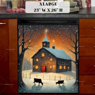 Preview of Prim Christmas Farmhouse magnet in Extra Large size.