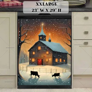 Preview of Prim Christmas Farmhouse magnet in XX Large size.