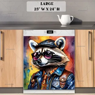 Preview of Raccoon in Sunglasses magnet in Large size.