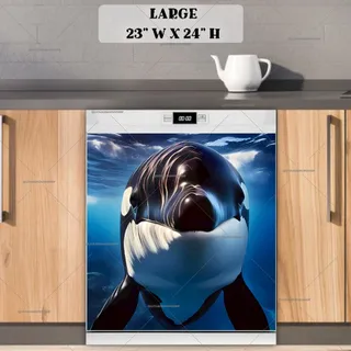 Preview of Beautiful Killer Whale in the Ocean magnet in Large size.