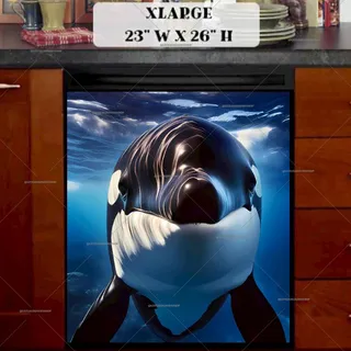 Preview of Beautiful Killer Whale in the Ocean magnet in Extra Large size.