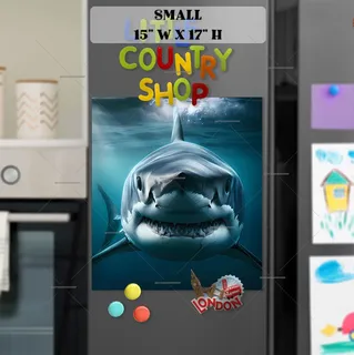 Preview of Scary Shark in the Ocean magnet in Small size.