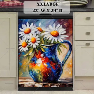 Preview of Daisies in a Colorful Vase magnet in XX Large size.