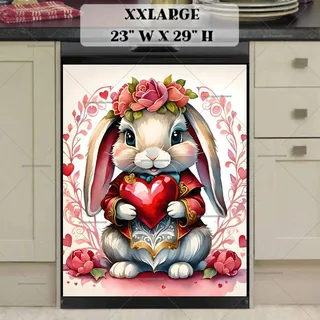 Preview of Pretty Valentine's Bunny magnet in XX Large size.