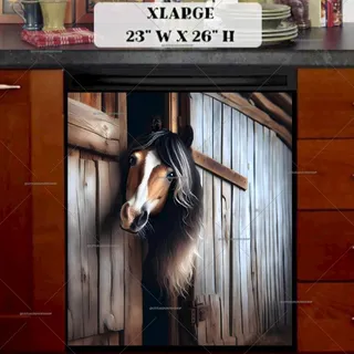 Preview of Curious Farmhouse Horse magnet in Extra Large size.