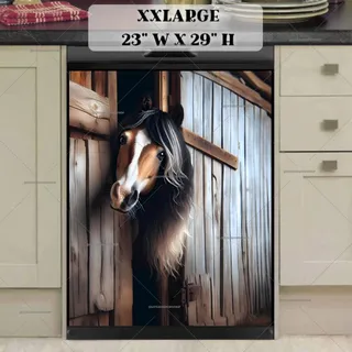 Preview of Curious Farmhouse Horse magnet in XX Large size.