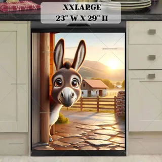 Preview of Curious Farmhouse Donkey magnet in XX Large size.