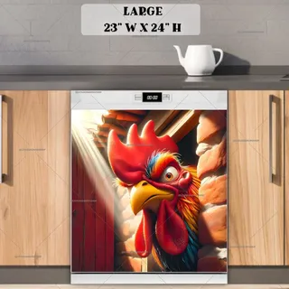 Preview of A Very Angry Rooster magnet in Large size.