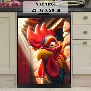 Preview of A Very Angry Rooster magnet in XX Large size.