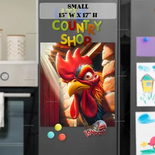 Preview of A Very Angry Rooster magnet in Small size.