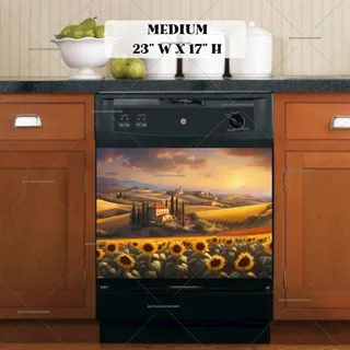 Preview of Beautiful Tuscan Sunflower Farm magnet in Medium size.