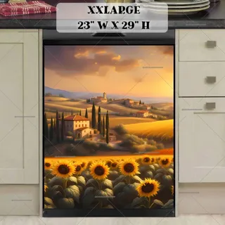 Preview of Beautiful Tuscan Sunflower Farm magnet in XX Large size.