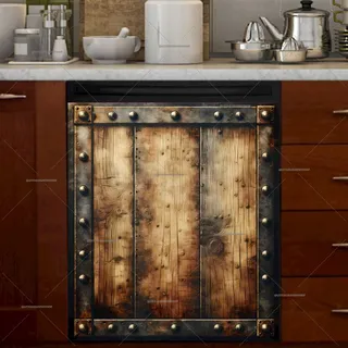 Preview of Rustic Wooden Door magnet.