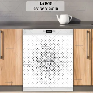 Preview of Geometric Grey Pattern magnet in Large size.