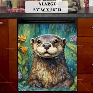 Preview of Adorable Little Otter magnet in Extra Large size.