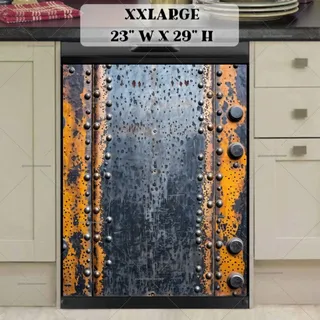 Preview of Rusty Teal and Yellow Metal magnet in XX Large size.