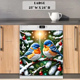 Preview of Little Christmas Birds magnet in Large size.