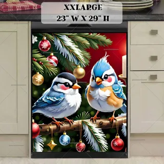 Preview of Christmas Birds on the Tree magnet in XX Large size.