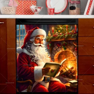 Preview of Santa in a Cozy Room magnet.