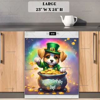 Preview of Little St’ Patrick Day Puppy magnet in Large size.