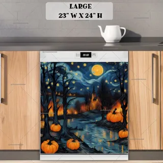 Preview of Starry October Night magnet in Large size.