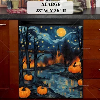 Preview of Starry October Night magnet in Extra Large size.