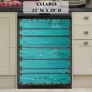 Preview of Teal Wood with Metal Bolts magnet in XX Large size.