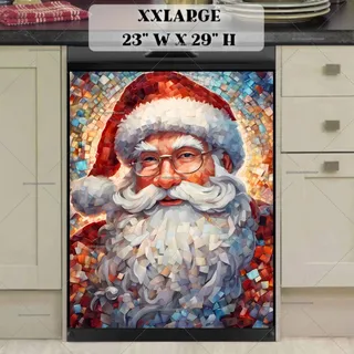 Preview of Santa Claus Mosaic Portrait magnet in XX Large size.