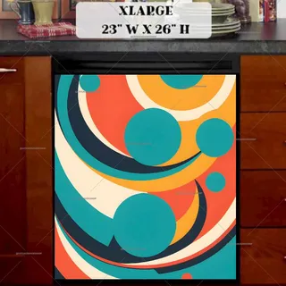 Preview of Abstract Retro Design magnet in Extra Large size.