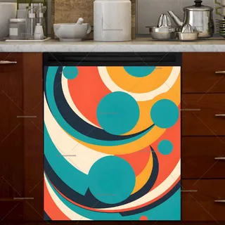 Preview of Abstract Retro Design magnet.