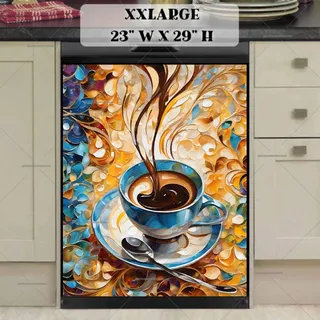 Preview of Abstract Italian Coffee Design magnet in XX Large size.