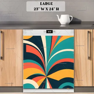 Preview of Colorful Retro Design magnet in Large size.