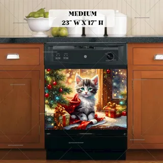 Preview of A Kitten for Christmas magnet in Medium size.