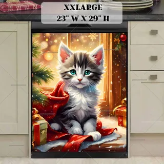 Preview of A Kitten for Christmas magnet in XX Large size.