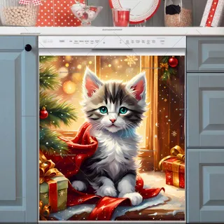 Preview of A Kitten for Christmas magnet.