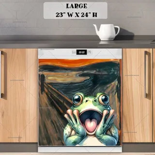 Preview of Scream by Edvard Munch with a Frog magnet in Large size.