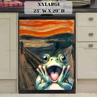 Preview of Scream by Edvard Munch with a Frog magnet in XX Large size.