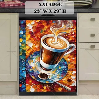 Preview of Abstract Italian Coffee Mocha Design magnet in XX Large size.