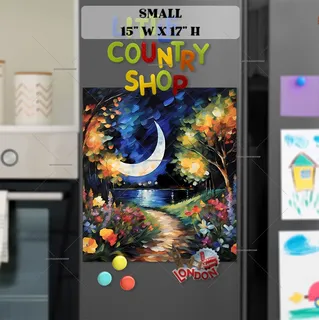 Preview of Crescent Moon Above the Lake magnet in Small size.