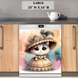 Preview of Elegant Cat Lady magnet in Large size.