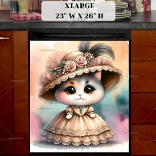 Preview of Elegant Cat Lady magnet in Extra Large size.