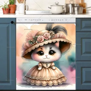 Preview of Elegant Cat Lady magnet.